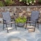 Flash Furniture 2PK Gray/Black Outdoor Folding Patio Sling Chair 2-TLH-SC-044-B-GG - alternate 1